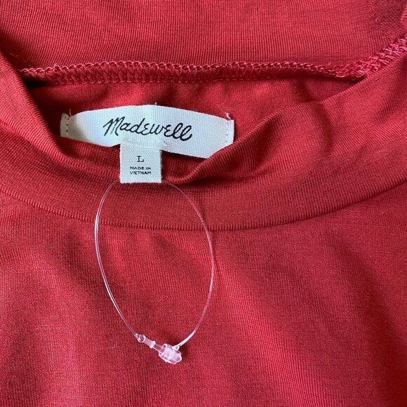 MADEWELL "Tatiana" Mock Neck BNWT Orange Top New - Picture 8 of 8